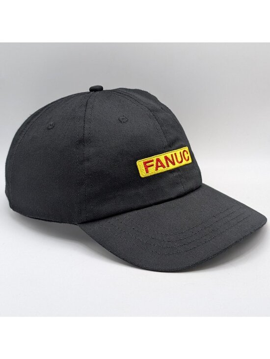 FANUC Robotics Black Embroidered Logo Adjustable Strap Back Baseball Cap Hat